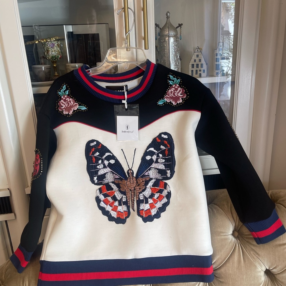 She’s gone sweater with tag, look like L
